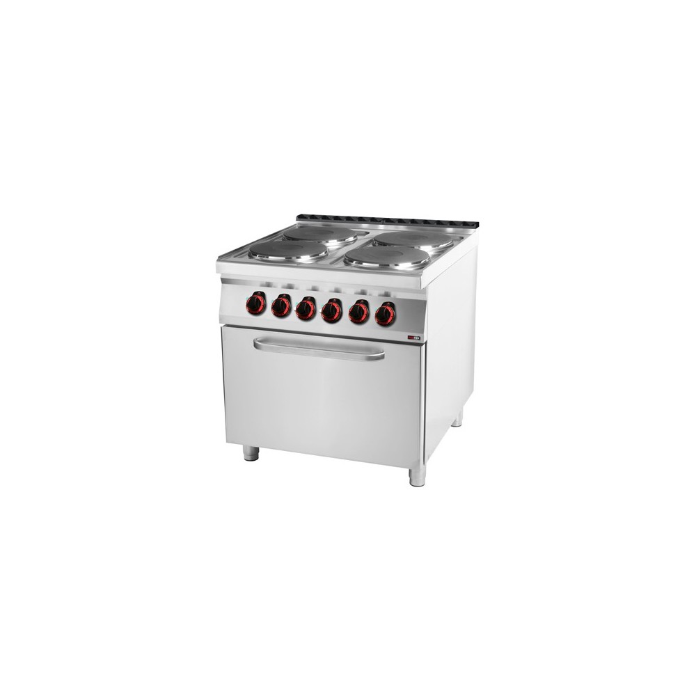 Kuchnia elektryczna z piekarnikiem, 800x900x900, REDFOX SPT 90/80 - 11 E