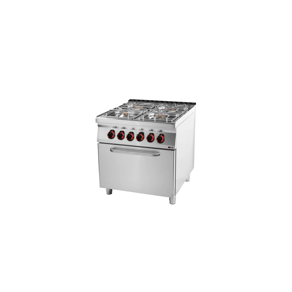 Kuchnia gazowa z piekarnikiem, 800x900x900, REDFOX SPT 90/80 - 11 GE