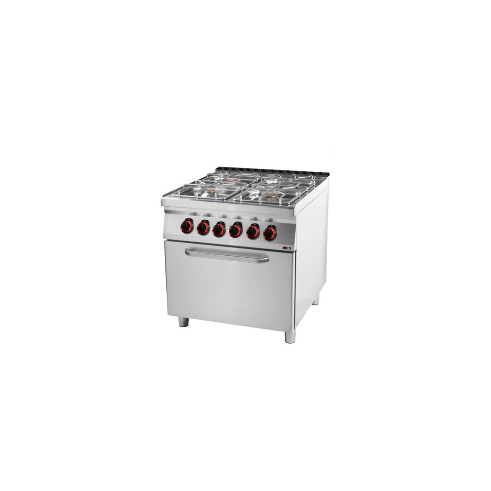 Kuchnia gazowa z piekarnikiem, 800x900x900, REDFOX SPT 90/80 - 21 G