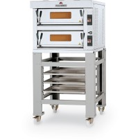 Piec do pizzy 2 komorowy na podstawie, elektryczny o pojemności 2 x 9 x 35 cm, 1300x1390x1690, Italforni TEKNO T2 Y080