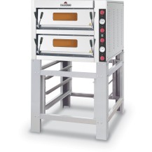 Piec do pizzy 2 komorowy manualny, na podstawie, elektryczny o pojemności 2 x 4 x 33 cm, 920x840x1690, Italforni TK2 Y020