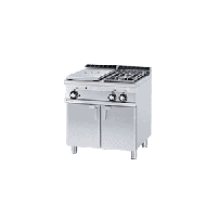 ﻿Kuchnia żeliwna gazowa z szafką, 800x700x900, RM GASTRO TP2 - 78 G/P