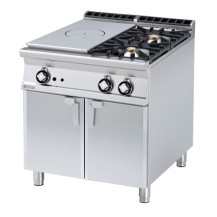 Kuchnia żeliwna z ﻿szafką gazowa, 800x900x900, RM GASTRO TP2 - 98 G