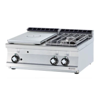﻿Kuchnia żeliwna gazowa, 800x700x280, RM GASTRO TP2T - 78 G/P