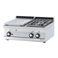 ﻿Kuchnia żeliwna gazowa, 800x700x280, RM GASTRO TP2T - 78 G/P