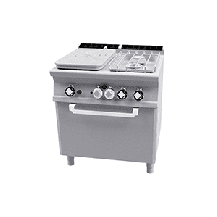 Kuchnia żeliwna ﻿z piekarnikiem gazowa, 800x700x900, RM GASTRO TPF2 - 78 G/P