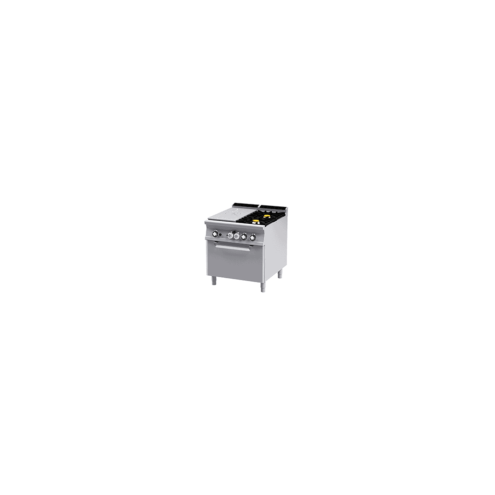 ﻿Kuchnia żeliwna gazowa, 800x900x900, RM GASTRO TPF2 - 98 G