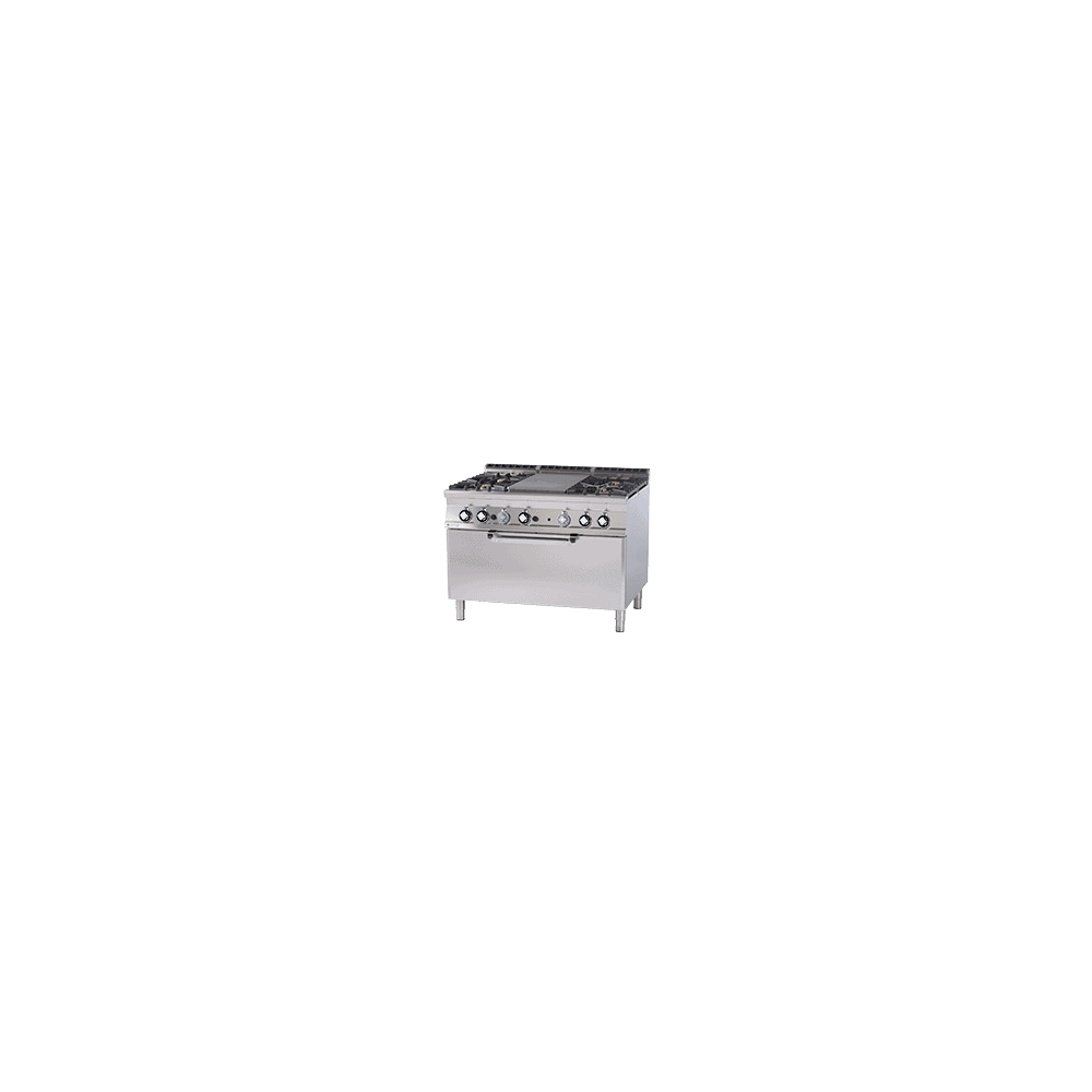 Kuchnia żeliwna z ﻿piekarnikiem gazowa, 1200x900x900, RM GASTRO TPF4 - 912 G