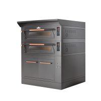 Piec do pizzy 2 komorowy, elektryczny, z okapem, o pojemności 2 x 6 x 35 cm, 1450x1000x1820, Italforni VISOR VS Y050