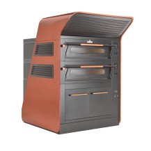 Piec do pizzy 2 komorowy, elektryczny, z okapem, o pojemności 2 x 6 x 35 cm, 1480x1450x2080, Italforni VISOR VS Y170