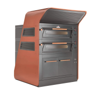 Piec do pizzy 2 komorowy, elektryczny, z okapem, z garownią o pojemności 2 x 6 x 35 cm, 1480x1450x2100, Italforni VISOR VS Y190
