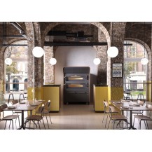 Piec do pizzy 3 komorowy, elektryczny, z okapem, z garownią o pojemności 3 x 6 x 35 cm, 1480x1450x2300, Italforni VISOR VS Y230