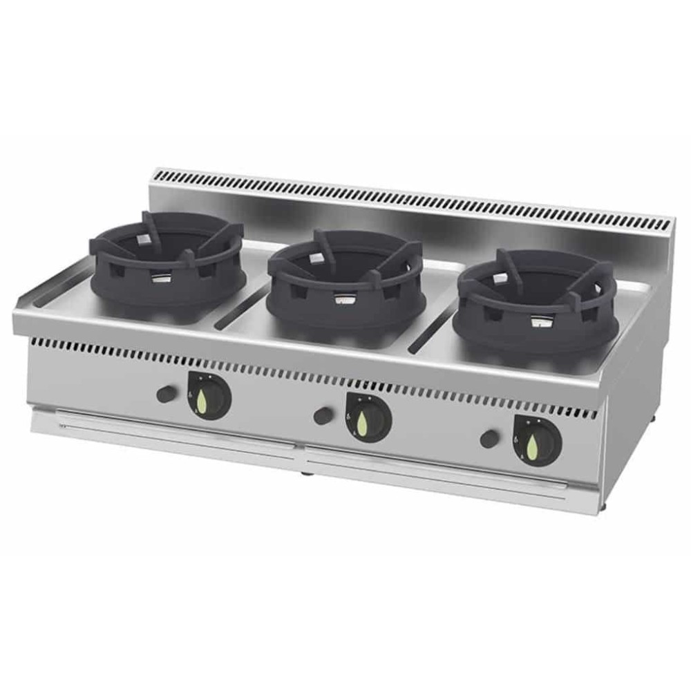 Wok gazowy 3-palnikowy | nastawna kuchnia wok | linia 700 | 31,5 kW | WC1270G