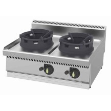 Wok gazowy 2-palnikowy | nastawna kuchnia wok | linia 700 | 21 kW | WC8070G