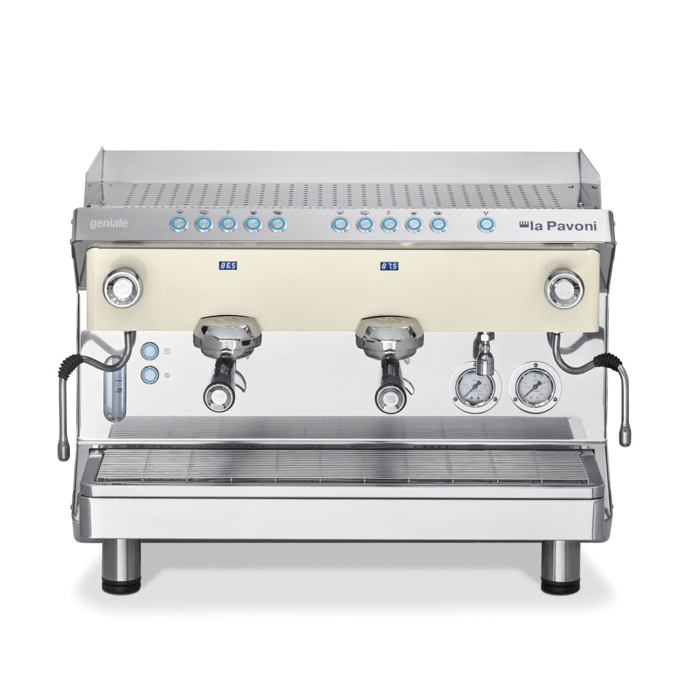 Automatyczny ekspres do kawy, 2-grupowy biały, moc: 4370 W, wymiary (SxGxW): 704x515x550 mm, LA PAVONI GENIALE2VBEU