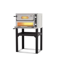 Piec do pizzy 2 komorowy manualny na podstawie, elektryczny, o pojemności 2 x 4 x 32 cm, 905x705x1540, Italforni EK Y020