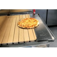Tunelowy piec do pizzy 2 komorowy z szamotem, z podstawą, elektryczny, szerokość taśmy 45cm, 1820x1080x1630, Italforni TS Y040K