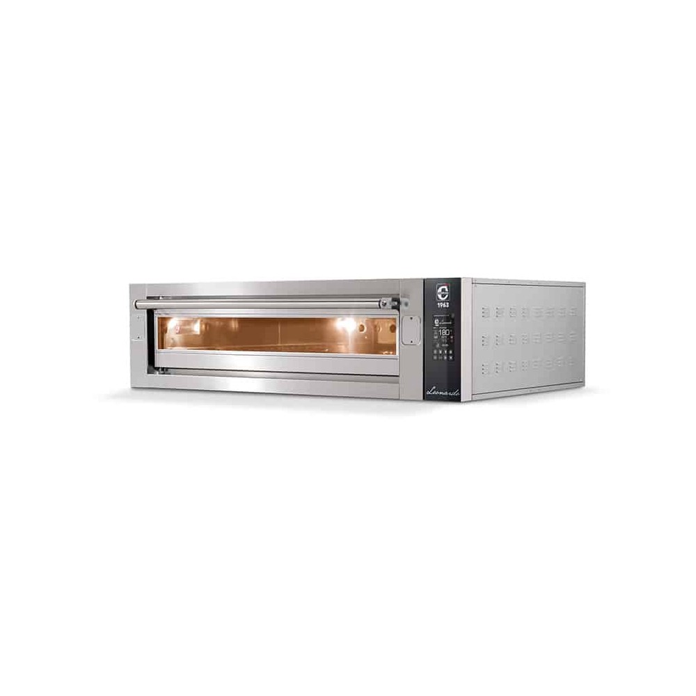 Piec do pizzy 2 komorowy na podstawie z podwyższoną komorą, 2 x 4 x 350mm Cuppone Leonardo LN2T/2TSH