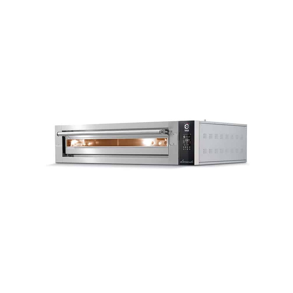 Piec do pizzy 2 komorowy na podstawie, 2 x 12 x 350mm / 2 x 6 x 500mm Cuppone Leonardo LN650/2TS