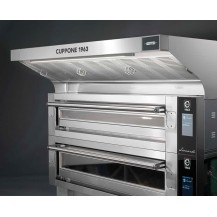 Piec do pizzy 2 komorowy na podstawie, 2 x 12 x 350mm / 2 x 6 x 500mm Cuppone Leonardo LN650/2TS
