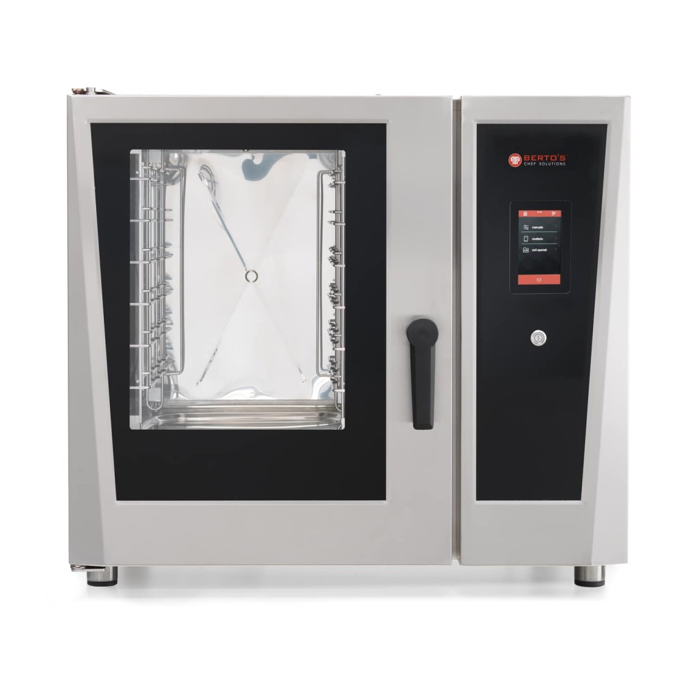 Piec konwekcyjno-parowy elektryczny 6  x 1/1 GN,  automatyczne mycie, sonda potraw, 895x940x807, BERTOS E6ST