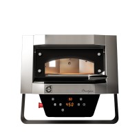Piec do pizzy 1 komorowy z obrotowym talerzem, z pojemnością 1 x 400 mm, 670x664x605, 4kW 230V/400V, Cuppone Mantegna MN40/1DG-P