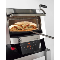 Piec do pizzy 1 komorowy z obrotowym talerzem, z pojemnością 1 x 400 mm, 670x664x605, 4kW 230V/400V, Cuppone Mantegna MN40/1DG-P