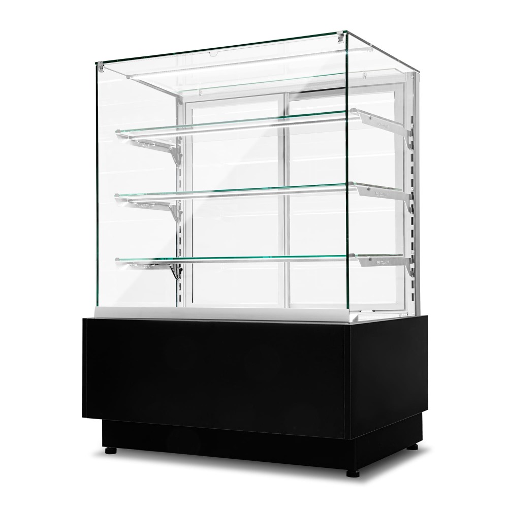 Witryna cukiernicza chłodnicza Dolce Visione Premium 900 | wnętrze ze stali nierdzewnej | 900x690x1300 mm