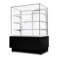 Witryna cukiernicza chłodnicza Dolce Visione Premium 900 | wnętrze ze stali nierdzewnej | 900x690x1300 mm
