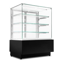 Witryna cukiernicza chłodnicza Dolce Visione Premium 900 | wnętrze ze stali nierdzewnej | 900x690x1300 mm