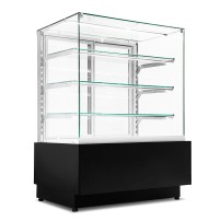 Witryna cukiernicza chłodnicza Dolce Visione Premium 900 | wnętrze ze stali nierdzewnej | 900x690x1300 mm