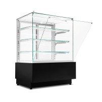 Witryna cukiernicza chłodnicza Dolce Visione Premium 900 | wnętrze ze stali nierdzewnej | 900x690x1300 mm