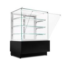 Witryna cukiernicza chłodnicza Dolce Visione Premium 1300 | wnętrze ze stali nierdzewnej | 1300x690x1300 mm