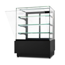 Witryna cukiernicza chłodnicza Dolce Visione Premium 1300 | podświetlany cokół | 1300x690x1300 mm