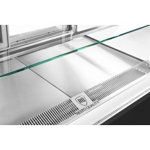 Witryna cukiernicza neutralna Dolce Visione Neutro Premium 900 | wnętrze ze stali nierdzewnej | 900x690x1300 mm