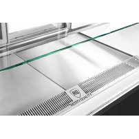 Witryna cukiernicza neutralna Dolce Visione Neutro Premium 900 | wnętrze ze stali nierdzewnej | 900x690x1300 mm