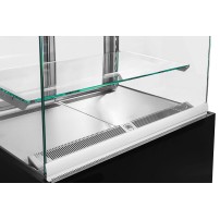 Witryna cukiernicza neutralna Dolce Visione Neutro Premium 900 | wnętrze ze stali nierdzewnej | 900x690x1300 mm