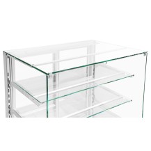 Witryna cukiernicza neutralna Dolce Visione Neutro Premium 1300 | wnętrze ze stali nierdzewnej | 1300x690x1300 mm