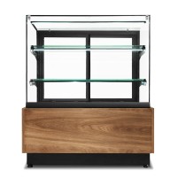 Witryna cukiernicza chłodnicza Dolce Visione Premium Breve 1300 | podświetlany cokół | wersja obniżona | 1300x690x1110+/-10 mm