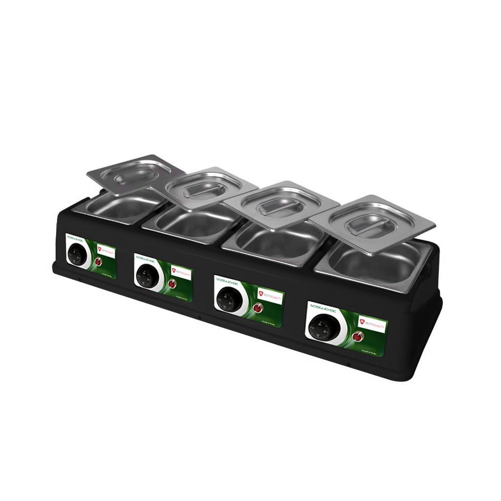 Podgrzewacz do czekolady | 4x1,5 l | 0,32 kW | 230V | 780x260x135 mm | RQ09.SC4X1.5L