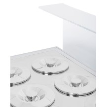 Dystrybutor do lodów | witryna do lodów | konserwator | retro | 6 tub | okrągłe kuwety | 1063x670x895 mm | GELATO POZETTI 6