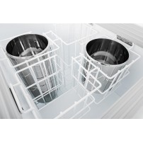 Dystrybutor do lodów | witryna do lodów | konserwator | retro | 6 tub | okrągłe kuwety | 1063x670x895 mm | GELATO POZETTI 6 BLUE