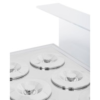 Dystrybutor do lodów | witryna do lodów | konserwator | retro | 6 tub | okrągłe kuwety | 1063x670x895 mm | GELATO POZETTI 6 BEIG