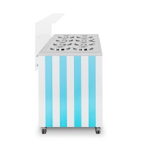 Dystrybutor do lodów | witryna do lodów | konserwator | retro | 8 tub | okrągłe kuwety | 1283x670x895 mm | GELATO POZETTI 8 BLUE
