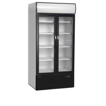 Szafa chłodnicza na napoje 2 drzwiowa, przeszklona z plafonem, Pojemność 524 litrów, 1000x790x2000 Tefcold FSC1000H