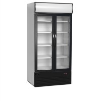Szafa chłodnicza na napoje 2 drzwiowa, przeszklona z plafonem, Pojemność 524 litrów, 1000x790x2000 Tefcold FSC1000H