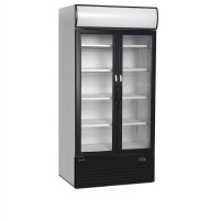 Szafa chłodnicza na napoje 2 drzwiowa, przeszklona z plafonem, Pojemność 524 litrów, 1000x790x2000 Tefcold FSC1000H
