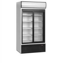 Szafa chłodnicza na napoje 2 drzwiowa, przeszklona z plafonem, Pojemność 524 litrów, 1000x740x2000 Tefcold FSC1000S