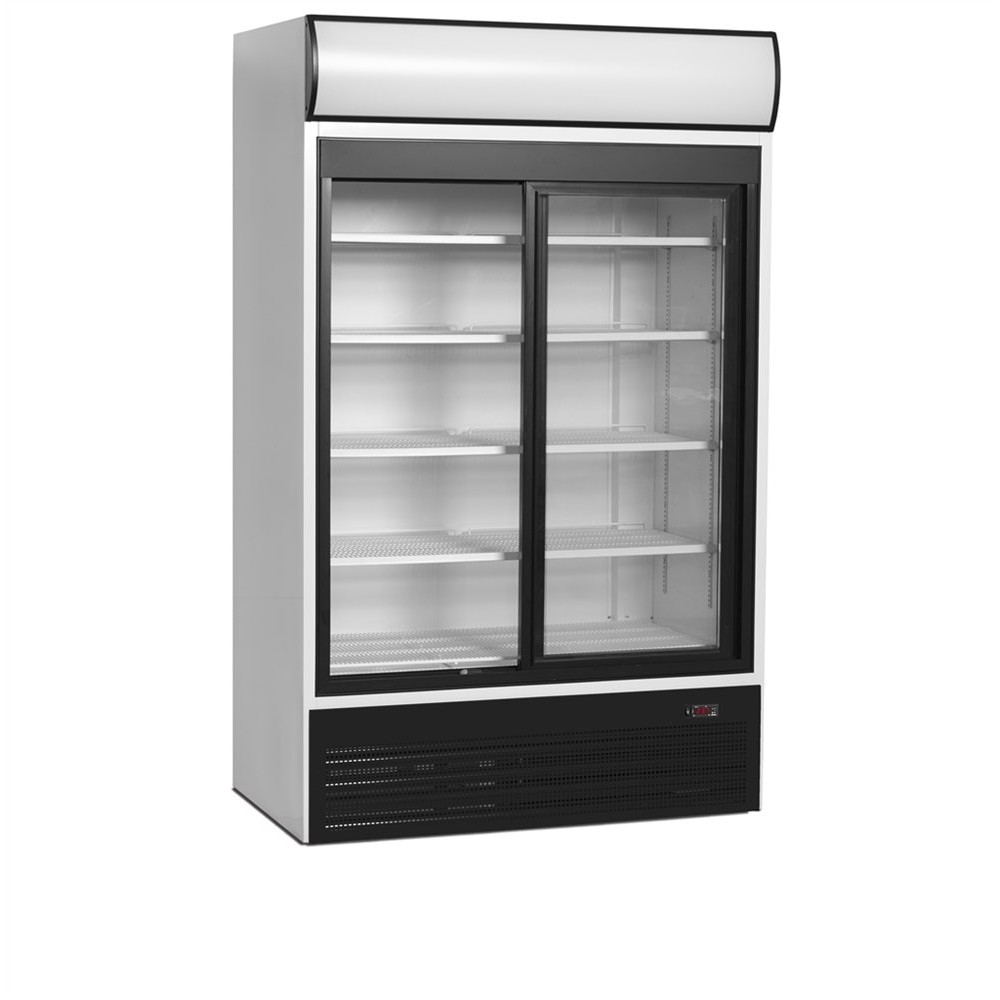 Szafa chłodnicza na napoje 2 drzwiowa, przeszklona z plafonem, Pojemność 645 litrów, 1200x740x2000 Tefcold FSC1200S