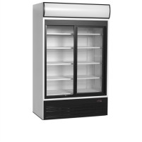 Szafa chłodnicza na napoje 2 drzwiowa, przeszklona z plafonem, Pojemność 645 litrów, 1200x740x2000 Tefcold FSC1200S